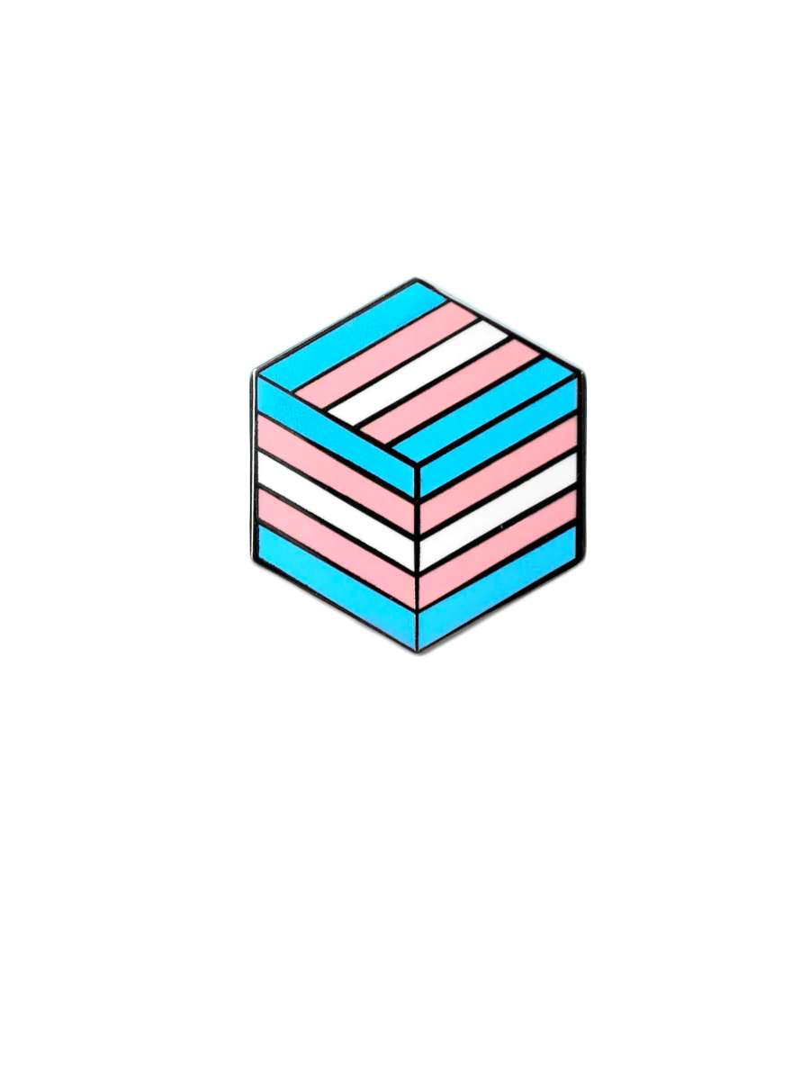 Proud Zebra Trans Cube Pin